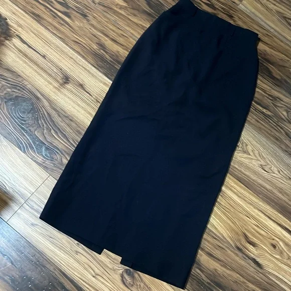 Ralph Lauren wool navy midi maxi pencil skirt, size 6 - Picture 1 of 7